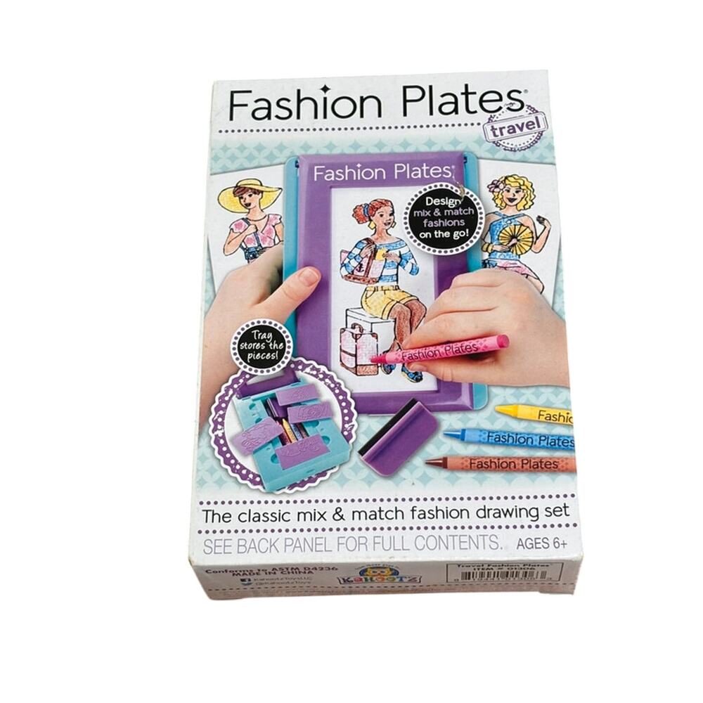Fashion Plates Travel Design Mix & Match Fashion Drawing Set New in Box Ages 6+